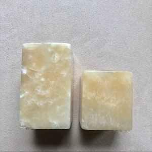 Vintage Alabaster Stone Marble Look Candle Holders